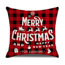 GobekUsa Christmas Elk Pillowcase 45x45cm Farmhouse Red Letter Design