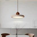 GobekUsa LED Pendant Lamp Wood Globe Round Yellow Stone Hanging Lights