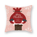 GobekUsa Christmas Santa Elk Pillowcase 45x45cm for Sofa Chair Decor