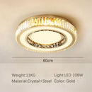 GobekUsa Gold Crystal Ceiling Chandelier LED Fixture for Luxury Home Decor
