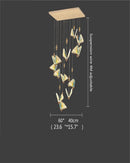 GobekUsa Butterfly LED Chandelier: Modern Hanging Light for Home, Bedroom, Coffee Store & More