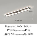 GobekUsa LED Chandelier Lights Remote Dimming Black White Modern Long Living Room Bedroom Hall Lamps