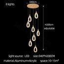 GobekUsa Heart LED Chandelier Modern Luxury Restaurant Villa Living Room