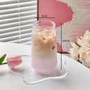 GobekUsa Clear Glass Coffee Cup Set - Heat-Resistant Borosilicate, Ideal for Hot/Cold Drinks