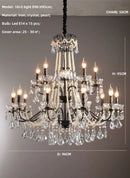 GobekUsa Black Crystal Chandelier Foyer Pendant Lights for Art Decor Luminarias