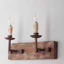 GobekUsa Country Retro Solid Wood Wall Light for Bedroom & Living Room