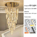 GobekUsa Large Crystal Luxury Chandelier for Living Room Dining Hall Stair Suspension