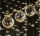 GobekUsa Crystal Pendant Chandelier for Staircase & Bedroom Hanging - Modern Luxury Lighting Fixture