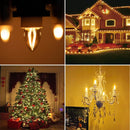 GobekUsa 1W LED Filament Edison Candle Light Bulb 2200K Dimmable Gold Glass