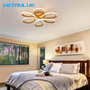 GobekUsa Gold Flower Acrylic Pendant Chandelier - Modern LED Ceiling Light