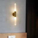 GobekUsa Gold Metal LED Sconce with Clear White Glass, E27, Minimalist Design