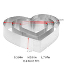 GobekUsa Heart-Shaped Stainless Steel Mousse Mold Set - Baking Tool for Cakes & Desserts