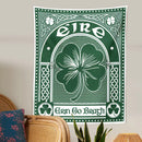 GobekUsa Clover Psychedelic Gothic Wall Tapestry St. Patrick's Day Celtic Art