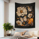 GobekUsa Butterfly Flower Tapestry Wall Hanging - Bohemian Botanical Celestial Floral Decor