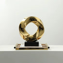 GobekUsa Geometric Gold Ring Hollow Decor Figurines Home Accessory