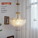 GobekUsa Clear Glass LED Chandelier: Modern French Style for Living Room, Bedroom, Kitchen.