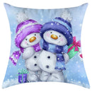 GobekUsa Christmas Pillowcase Deer Santa Tree Bear Print Cushion Cover