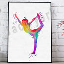 GobekUsa Dance King Yoga Print Women Dance Asana Pose Zen Pilates Art Deco Gift