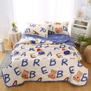 GobekUsa Bear Quilt & Pillowcase Set - Soft & Breathable Summer Bedding