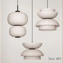 GobekUsa Japanese Wabi Sabi Fabric Pendant Light: Traditional and Creative Lighting for Dining Room
