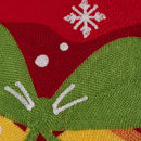 GobekUsa Christmas Embroidery Cushion Cover 45x45cm Santa Deer Snowflake Pillowcase Square Cotton