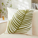 GobekUsa Embroidered Leaf Pillow Cover 45x45cm Blue Green Red Home Decor Sofa Couch