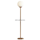 GobekUsa Glass Ball Metal Floor Lamp - LED Lighting for Bedroom and Study