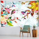 GobekUsa Botanical Flying Bird Tapestry Wall Hanging for Nature Inspired Boho Living Room