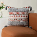 GobekUsa Bohemian Floral Throw Pillow Cover with Tassels