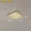 GobekUsa Crystal Ceiling Lamp: Modern Minimalist Indoor LED Lighting for Living Room, Dining & Bedroom