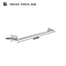 GobekUsa Brushed Nickel Stainless Steel Bathroom Hardware Set Towel Bar Ring Holder Robe Hook