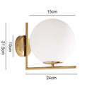 GobekUsa Gold Glass Ball Wall Sconce LED Round Ball Wall Lamp