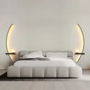 GobekUsa Black Gold Modern Wall Sconce for Bedroom Study Home Indoor Lighting