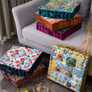 GobekUsa Bohemian Mandala Velvet Floor Cushion for Reading Nook and Party Decor