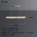GobekUsa Crystal Dining Table Pendant Lamp: Elegant Led Decoration for Kitchen Island, Restaurant, Living Room