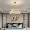 GobekUsa Crystal Rod Round Chandelier: Modern Nordic Light for Living Room, Bedroom, Dining Room, Kitchen