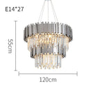 GobekUsa Black Gold Crystal Oval LED Hanging Chandelier Lighting Fixture