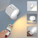 GobekUsa Double Head Wall Lamp: Touch Control, 360 Rotatable, USB Rechargeable Night Light