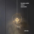 GobekUsa Crystal LED Ceiling Chandelier - Dimmable Art Deco Pendant Light