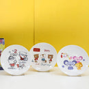 GobekUsa Bone Snack Plate Set - Small Melamine Dish for Sweets, Cakes, and Treats