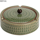 GobekUsa Ceramic Ashtray with Lid - Stylish Smoking Accessories for Home and Office