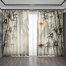 GobekUsa Bamboo Ink Painting Curtains for Home Decoration Elegant Finish