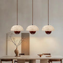 GobekUsa LED Pendant Lights Bar Decor Yellow Travertine Stone Wood Hang Lamp