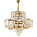 GobekUsa Crystal Chandelier: American Luxury LED Pendant for Living Room, Dining Room, and Bedroom