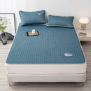 GobekUsa Cooling Latex Bed Mat Set - Thick Summer Quilted Matress Pad & Pillowcases