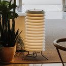 GobekUsa Geometric Iron Table Lamp - Retro White Floor Lamp for Designer Living Room