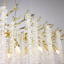 GobekUsa Gold Round Crystal Branches Chandelier