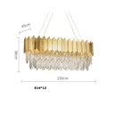 GobekUsa Golden Crystal Ceiling Light for Modern Living Room and Dining Room
