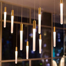 GobekUsa Luxe Gold Tube Chandelier for Dining & Bedroom Lighting