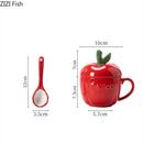 GobekUsa Apple Fruit Ceramic Mug for Kids Breakfast, Festivals, Birthday Gift